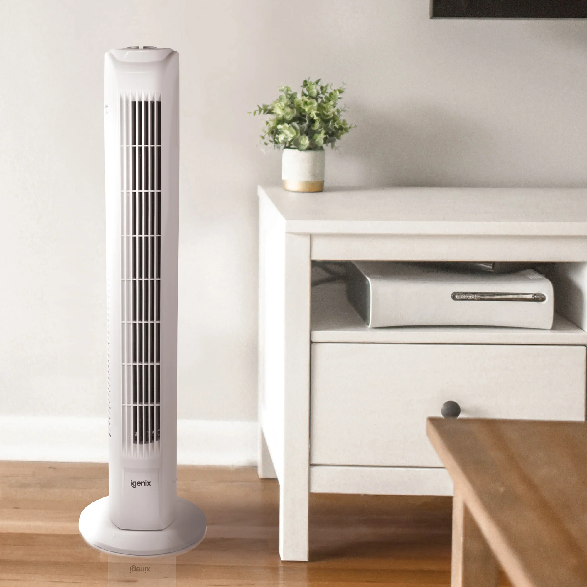 rotating tower fan with timer